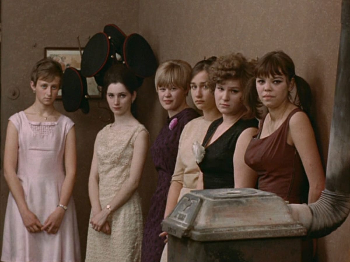 Group of young women in a still from Firemen's Ball