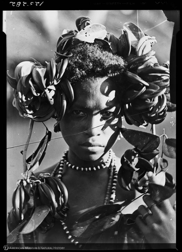 Old picture of girl from New Guinea