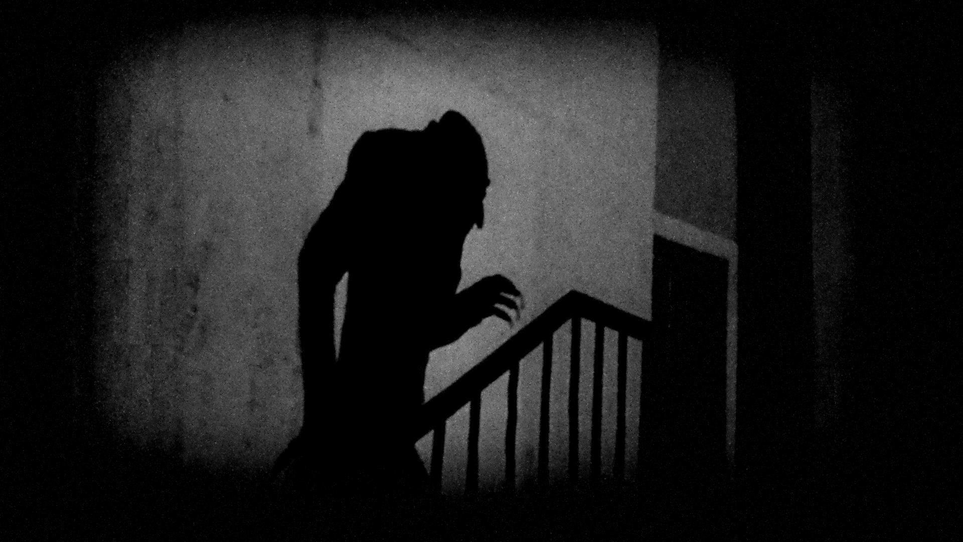 Shadow of Nosferatu on stairs