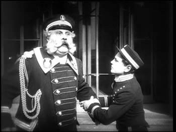 Still from Last Laugh, Emile Jannings as the doorman