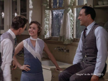 Debbie Reynolds, Donald O'Conner and Gene Kelly in Singing in the Rain