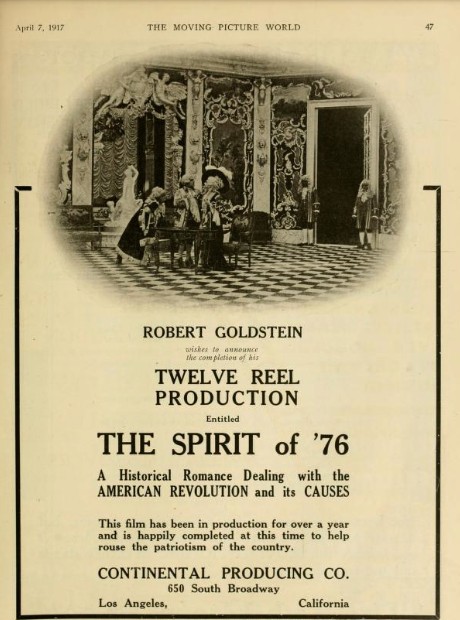 Announcement for The Spirit of '76'