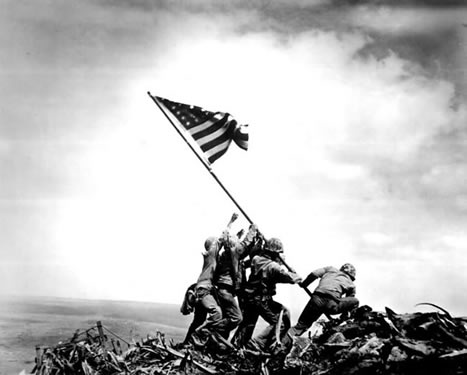 Flag raising at Iwo Jima