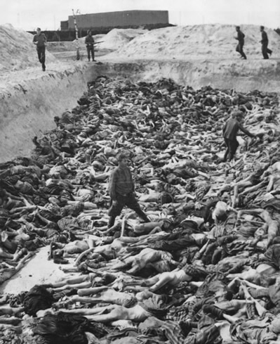 Mass Grave at Nazi Bergin-Belsen concentration camp