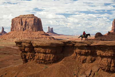 Monument Valley with horseman